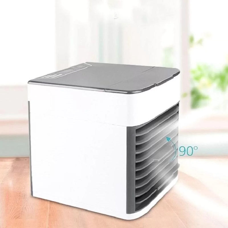 Mini Ar Condicionado Portátil Cooler Umidificador Climatizador Luz Led Clima Artic 3 Velocidades Refrigerador